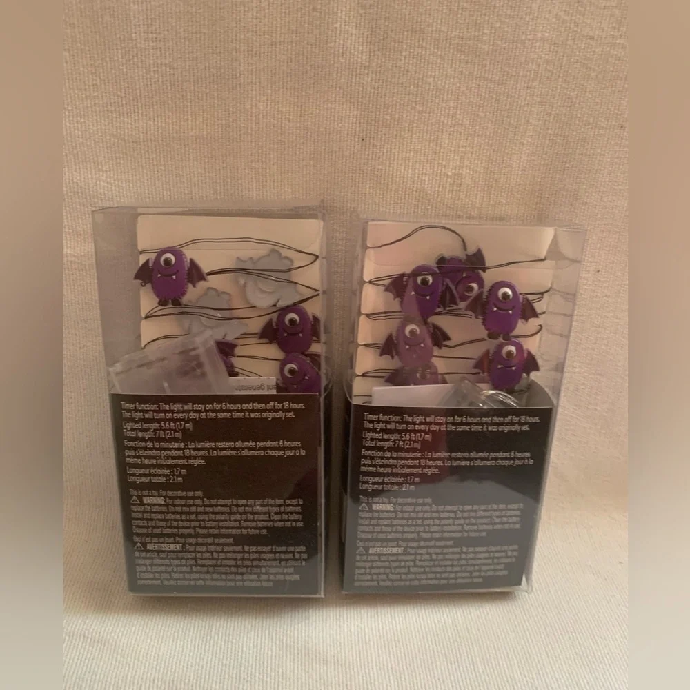 NIB LED Ashland Purple Bat and Monster String Lights